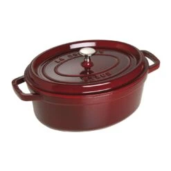 Staub 29 Cm Oval Cast Iron Cocotte Grenadine-red -Staub 40509 364 0 2 2