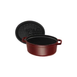 Staub 31 Cm Oval Cast Iron Cocotte Grenadine-red 10 Staub 31 Cm Oval Cast Iron Cocotte Grenadine-red -Staub 40509 364 0 5