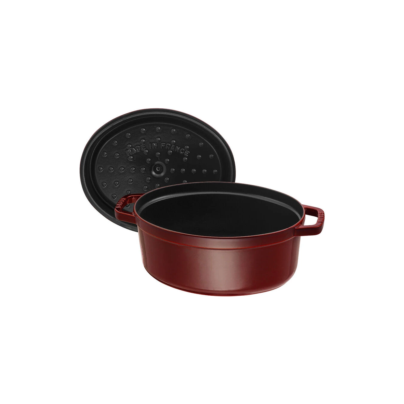 Staub 31 Cm Oval Cast Iron Cocotte Grenadine-red 5 Staub 31 Cm Oval Cast Iron Cocotte Grenadine-red - Image 3