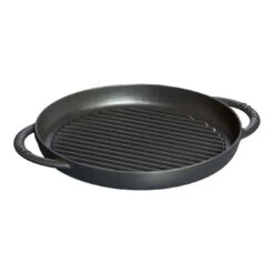 Staub 26 Cm Round Cast Iron Pure Grill Black