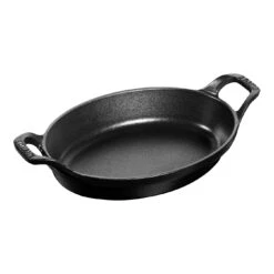 Staub 22 Staub 21 Cm Oval Cast Iron Oven Dish Black