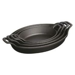 Staub 28 Cm Oval Cast Iron Oven Dish Black -Staub 40509 391 0 2 1