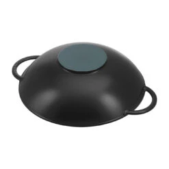 Staub 37 Cm Cast Iron Wok With Glass Lid Black -Staub 40509 398 0 4