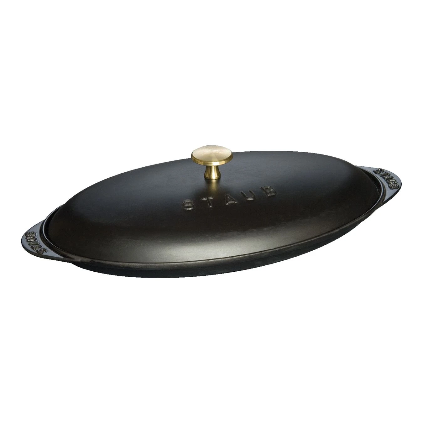 Staub 31 Cm Oval Cast Iron Oven Dish With Lid Black 3 Staub 31 Cm Oval Cast Iron Oven Dish With Lid Black