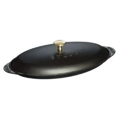 Staub 31 Cm Oval Cast Iron Oven Dish With Lid Black 13 Staub 31 Cm Oval Cast Iron Oven Dish With Lid Black -Staub 40509 400 0 3