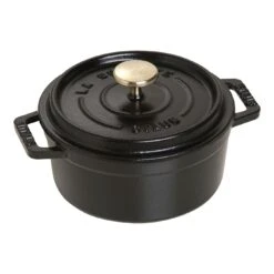 Staub 12 Cm Round Cast Iron Cocotte Black