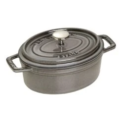 Staub 17 Cm Oval Cast Iron Cocotte Graphite-grey
