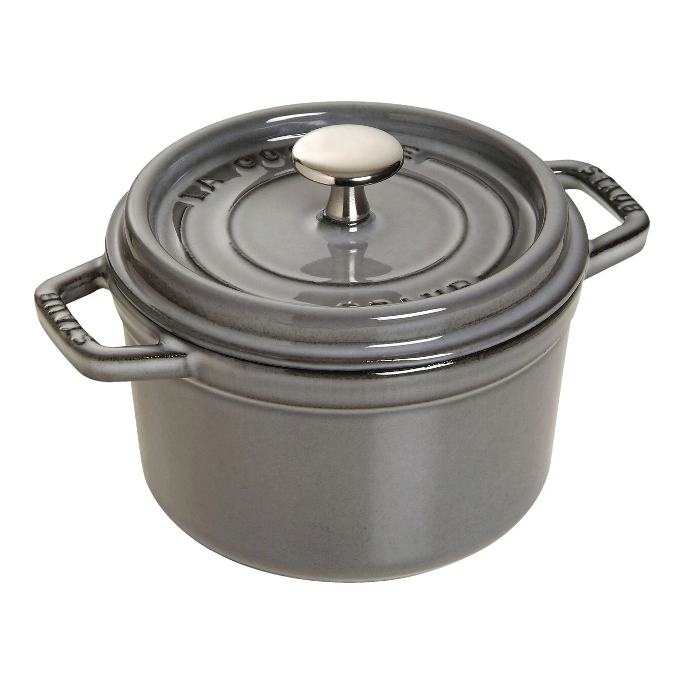 Staub 16 Cm Round Cast Iron Cocotte Graphite-grey 3 Staub 16 Cm Round Cast Iron Cocotte Graphite-grey