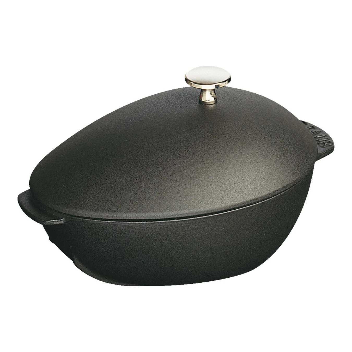 Staub 25 Cm Oval Cast Iron Mussel Pot Black 3 Staub 25 Cm Oval Cast Iron Mussel Pot Black
