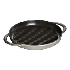 Staub 26 Cm Round Cast Iron Pure Grill Graphite-grey