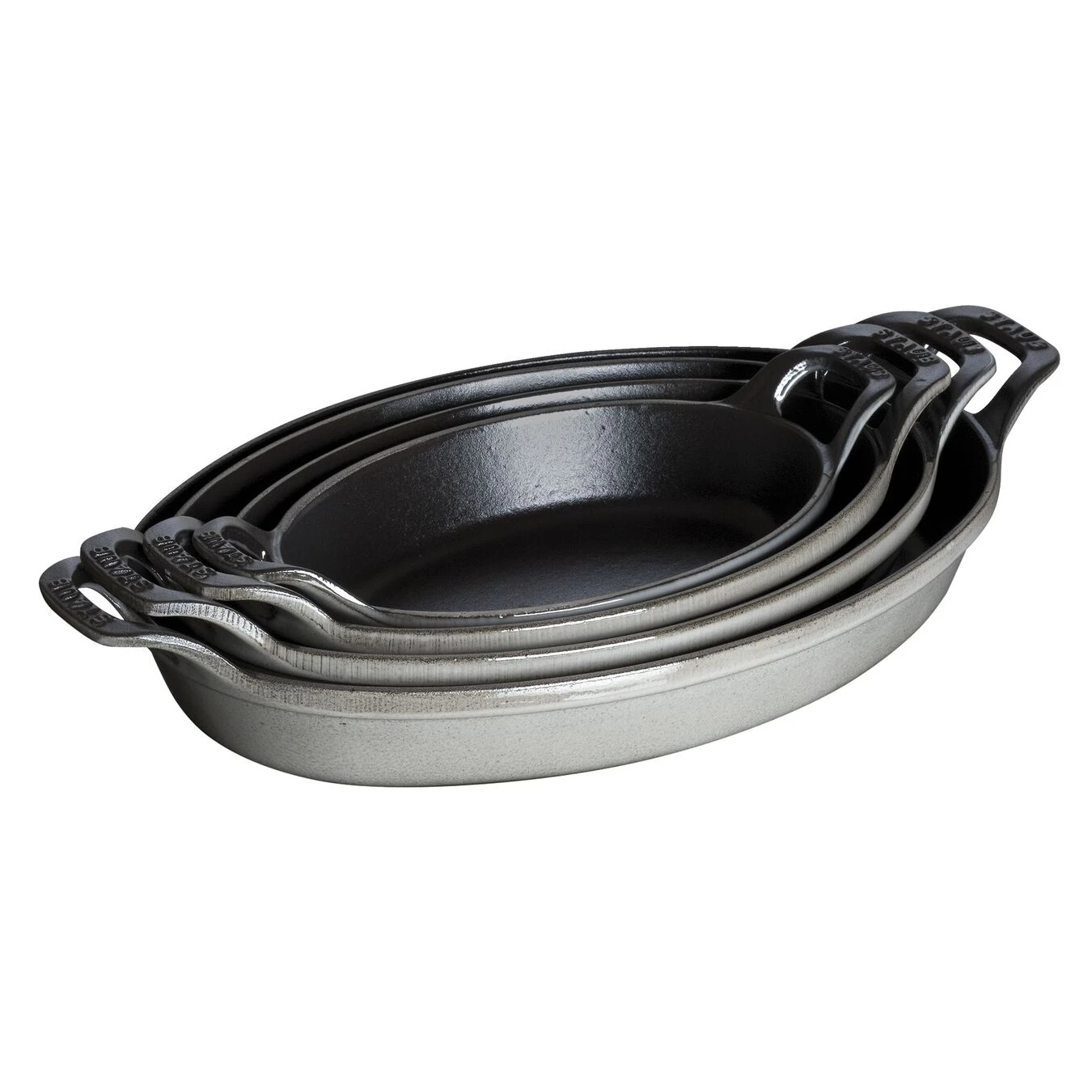 Staub 21 Cm Oval Cast Iron Oven Dish Graphite-grey 3 Staub 21 Cm Oval Cast Iron Oven Dish Graphite-grey - Image 2