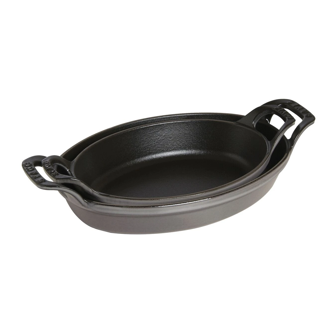 Staub 21 Cm Oval Cast Iron Oven Dish Graphite-grey 4 Staub 21 Cm Oval Cast Iron Oven Dish Graphite-grey - Image 3