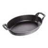 Staub 24 Cm Oval Cast Iron Oven Dish Graphite-grey