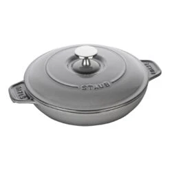Staub 18 Staub 20 Cm Round Cast Iron Oven Dish With Lid Graphite-grey