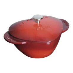 Staub 20 Cm Heart Cast Iron Cocotte Cherry