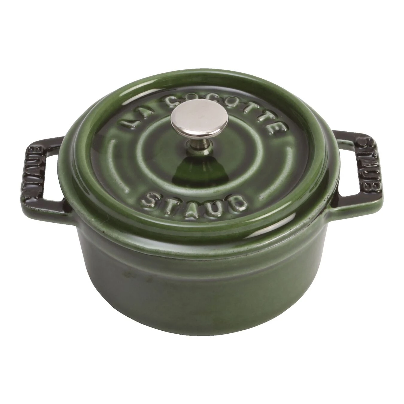 Staub 10 Cm Round Cast Iron Mini Cocotte Basil-green 3 Staub 10 Cm Round Cast Iron Mini Cocotte Basil-green