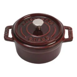 Staub 10 Cm Round Cast Iron Mini Cocotte Grenadine-red