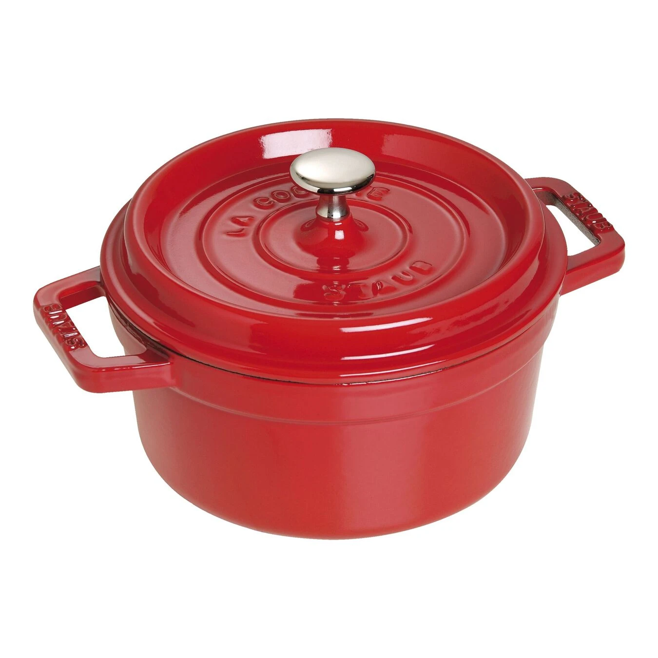 Staub 22 Cm Round Cast Iron Cocotte Cherry 3 Staub 22 Cm Round Cast Iron Cocotte Cherry