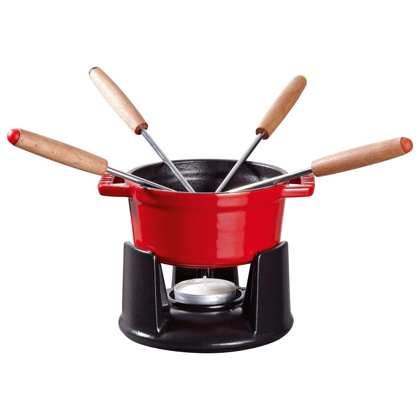 Staub 10 Cm Fondue Set Cherry 5 Staub 10 Cm Fondue Set Cherry - Image 3