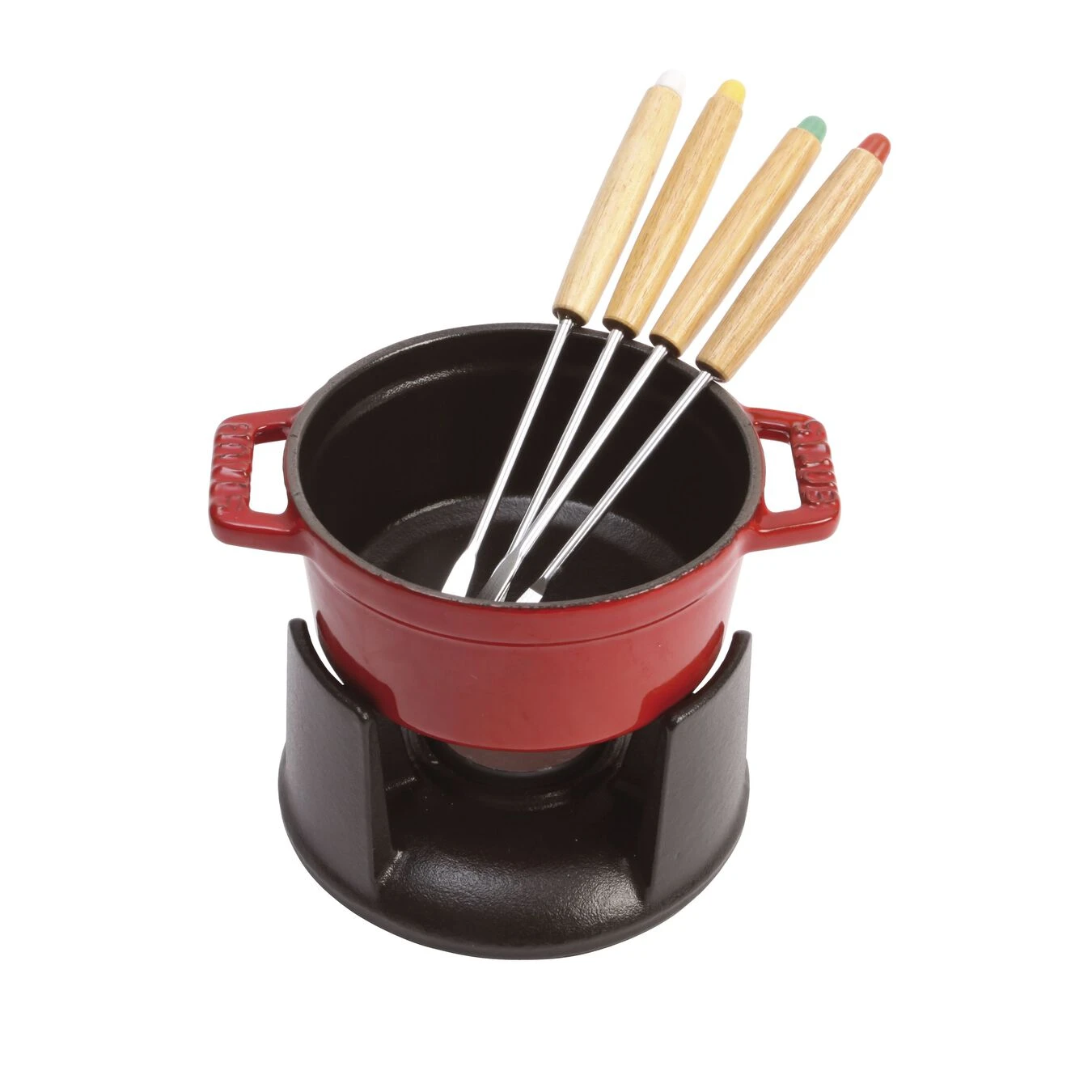 Staub 10 Cm Fondue Set Cherry 4 Staub 10 Cm Fondue Set Cherry - Image 2