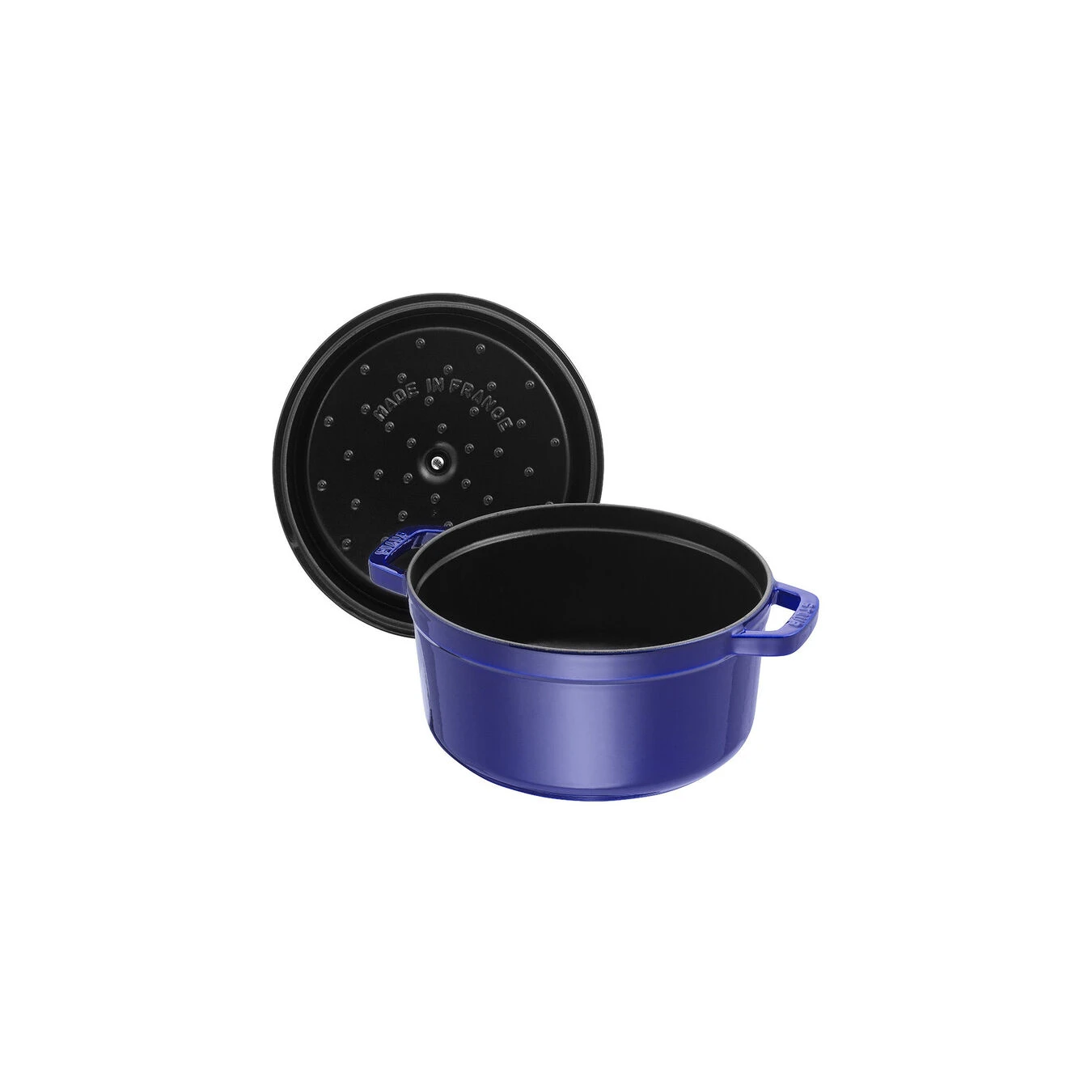Staub 22 Cm Round Cast Iron Cocotte Dark-blue 6 Staub 22 Cm Round Cast Iron Cocotte Dark-blue - Image 4