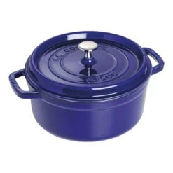 Staub 22 Cm Round Cast Iron Cocotte Dark-blue