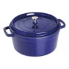Staub 28 Cm Round Cast Iron Cocotte Dark-blue