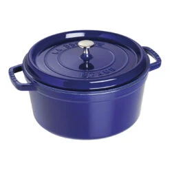 Staub 28 Cm Round Cast Iron Cocotte Dark-blue