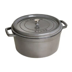 Staub 34 Cm Round Cast Iron Cocotte Graphite-grey
