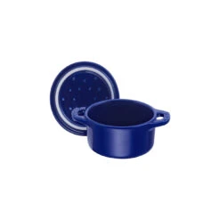 Staub 10 Cm Round Ceramic Mini Cocotte Dark-blue -Staub 40510 786 0 6