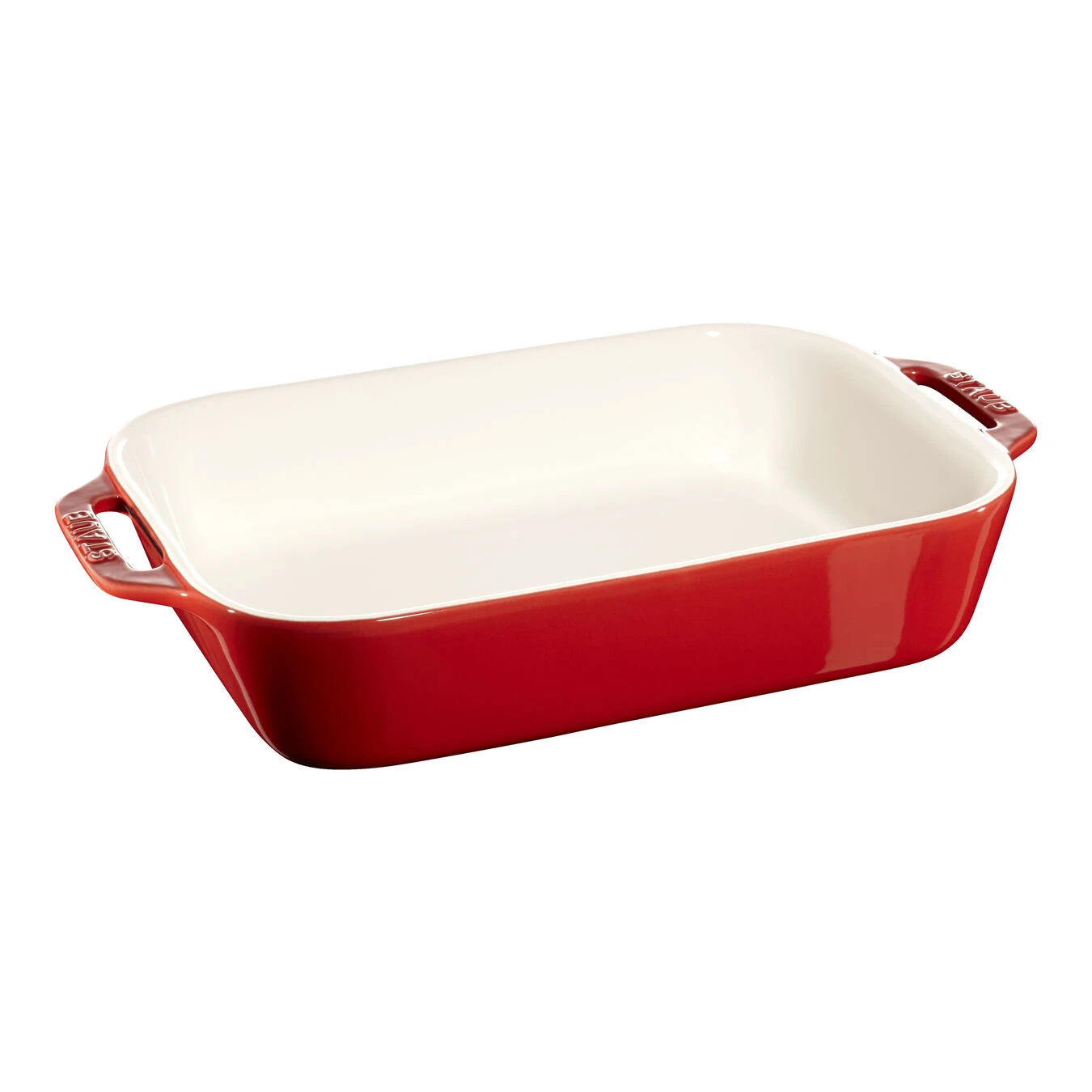 Staub 27 Cm X 20 Cm Rectangular Ceramic Oven Dish Cherry 3 Staub 27 Cm X 20 Cm Rectangular Ceramic Oven Dish Cherry