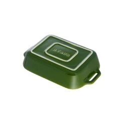 Staub 27 Cm X 20 Cm Rectangular Ceramic Oven Dish Basil-green -Staub 40510 811 0 2