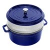 Staub 26 Cm Round Cast Iron Cocotte With Steamer Dark-blue 1 Staub 26 Cm Round Cast Iron Cocotte With Steamer Dark-blue -Staub 40510604