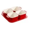 Staub 5-pcs Square Ceramic Appetiser Set Cherry -Staub 40511 119 0 1