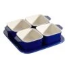 Staub 5-pcs Square Ceramic Appetiser Set Dark-blue 2 Staub 5-pcs Square Ceramic Appetiser Set Dark-blue -Staub 40511 121 0 1