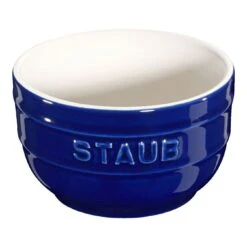 Staub 2-pcs Round Ceramic Ramekin Set Dark-blue