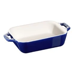 Staub 27 Staub 14 Cm X 11 Cm Rectangular Ceramic Oven Dish Dark-blue
