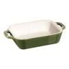 Staub 14 Cm X 11 Cm Rectangular Ceramic Oven Dish Basil-green -Staub 40511 141 0 1