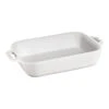 Staub 20 Cm X 16 Cm Rectangular Ceramic Oven Dish Pure-white 2 Staub 20 Cm X 16 Cm Rectangular Ceramic Oven Dish Pure-white -Staub 40511 144 0 1