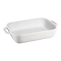Staub 27 Cm X 20 Cm Rectangular Ceramic Oven Dish Pure-white