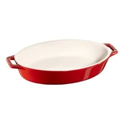 Staub 23 Cm Oval Ceramic Oven Dish Cherry