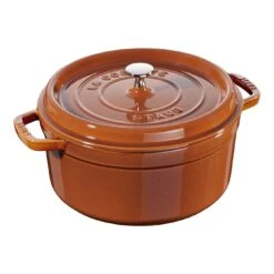 Staub 26 Cm Round Cast Iron Cocotte Cinnamon