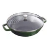 Staub 30 Cm Cast Iron Wok With Glass Lid Basil-green