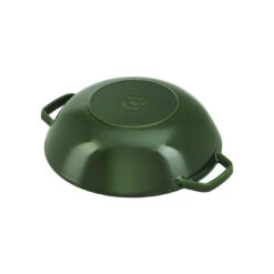 Staub 30 Cm Cast Iron Wok With Glass Lid Basil-green 7 Staub 30 Cm Cast Iron Wok With Glass Lid Basil-green -Staub 40511 465 0 5