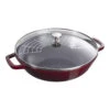 Staub 30 Cm Cast Iron Wok With Glass Lid Grenadine-red