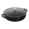 Staub 28 Cm Round Cast Iron Saute Pan Chistera Black -Staub 40511 472 0 1