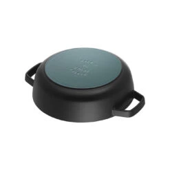 Staub 28 Cm Round Cast Iron Saute Pan Chistera Black -Staub 40511 472 0 4