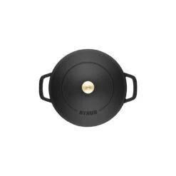 Staub 28 Cm Round Cast Iron Saute Pan Chistera Black -Staub 40511 472 0 5