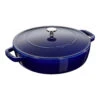 Staub 28 Cm Round Cast Iron Saute Pan Chistera Dark-blue -Staub 40511 476 0 1