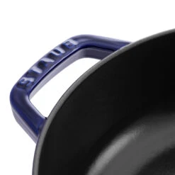 Staub 24 Cm Round Cast Iron Saute Pan Chistera Dark-blue -Staub 40511 476 0 6